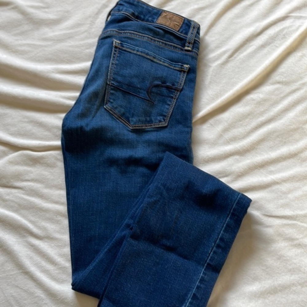 American Eagle Dark Blue Jeans Skinny size 2 Long
